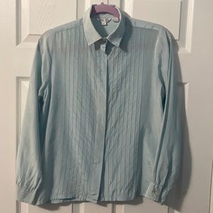 Vintage Royal Silk Blouse Sz 10